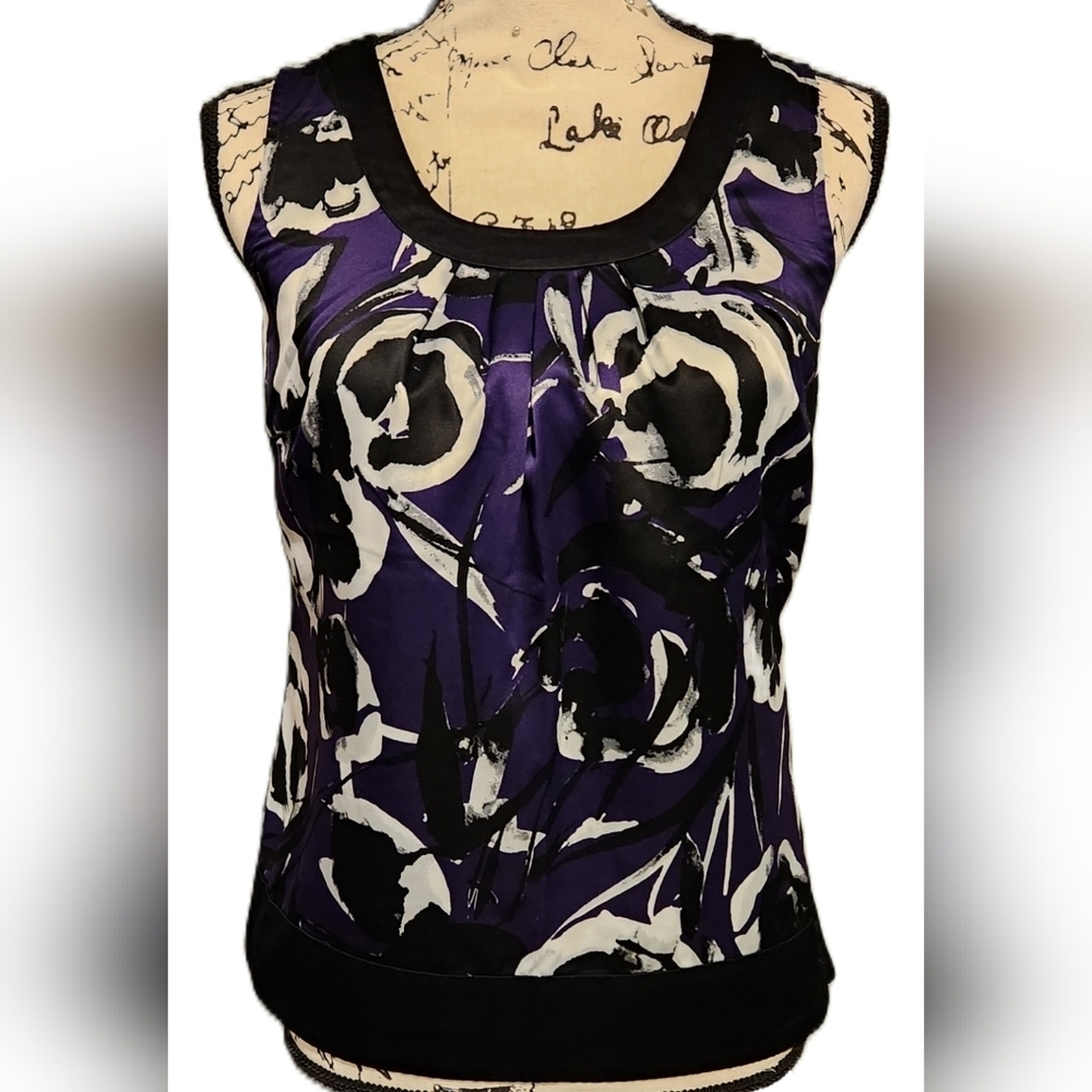 Ann Taylor Purple Flower Blouse